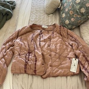 Anthropologie Marrakech Pink Bomber Jacket NWT XLarge